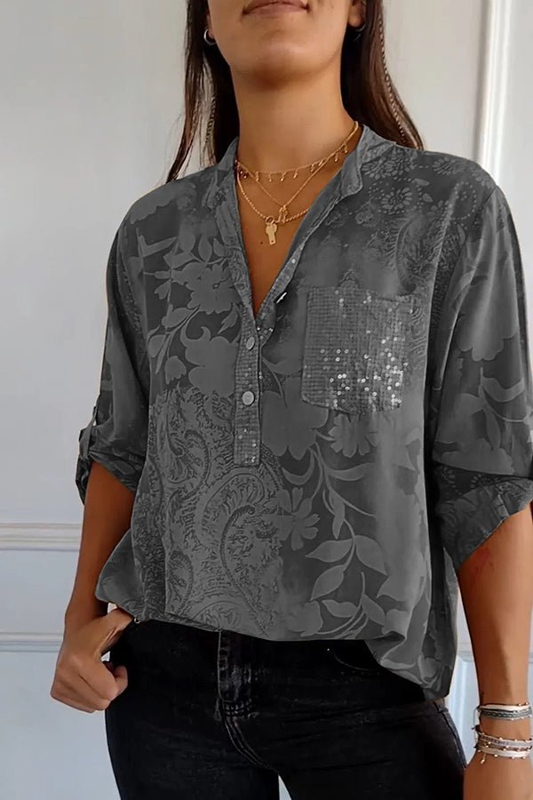 Pauline Elegant Sequin Top, view 7 - Elena Harper