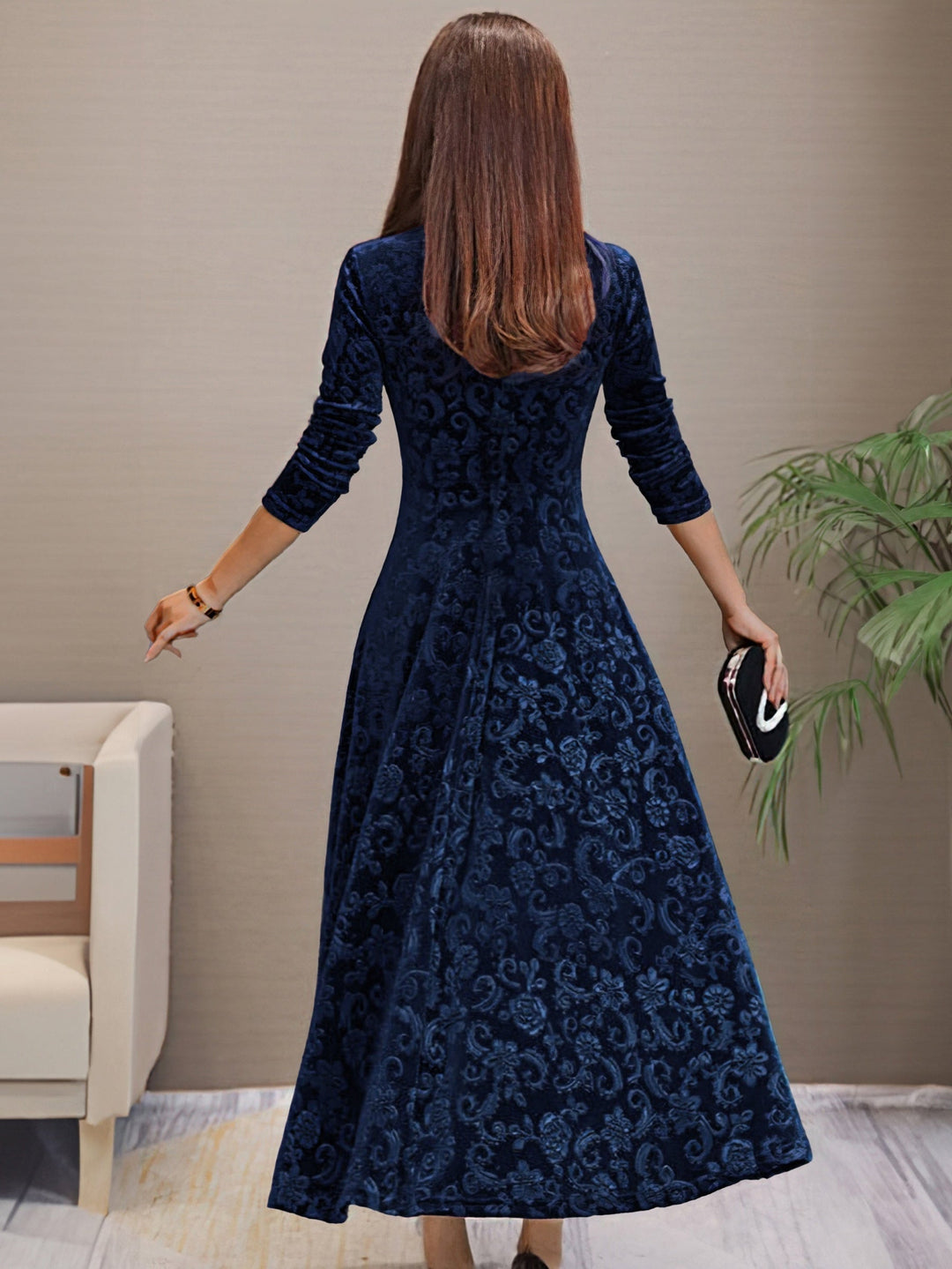 Eluned - Elegant Velvet Party Dress