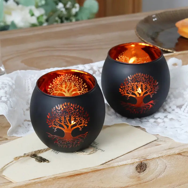 GlowRoot Tree of Life Candle Holder Set, view 6 - Elena Harper