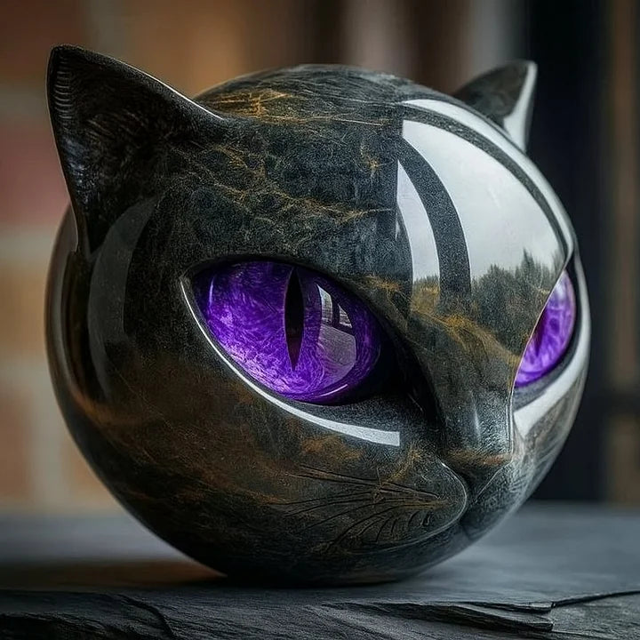 Phoenix Mysterious Cat Sculpture, view 8 - Elena Harper