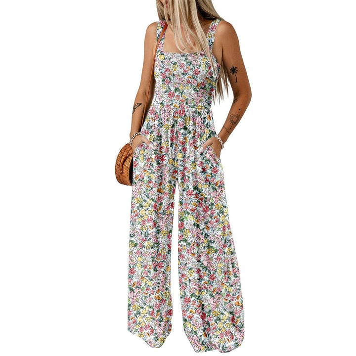 Jessika | Floral and Stylish Women's Jumpsuit with Wide Legs