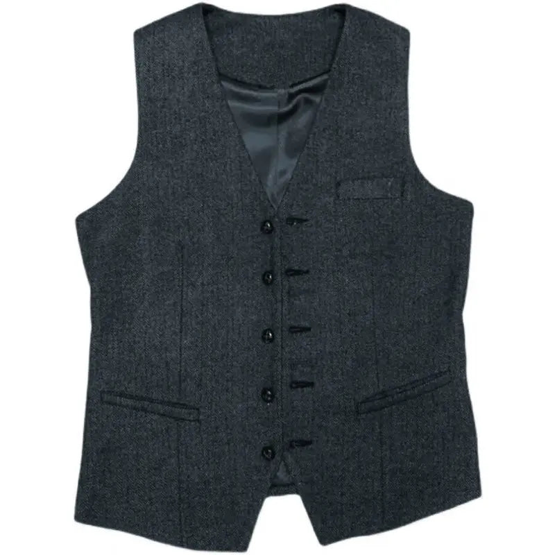 Harrington Oxford Men Wedding Three‑Piece Suit Tweed - Elena Harper