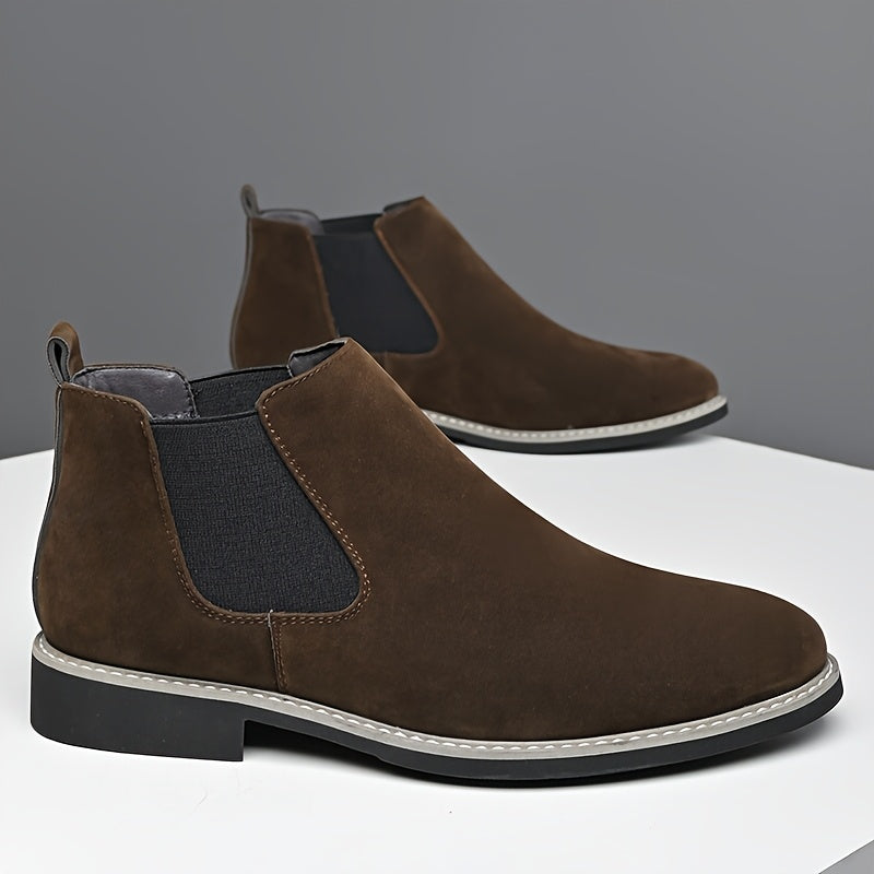 Men's Chelsea Boots Elastic Side Pull-On Ankle Boot
