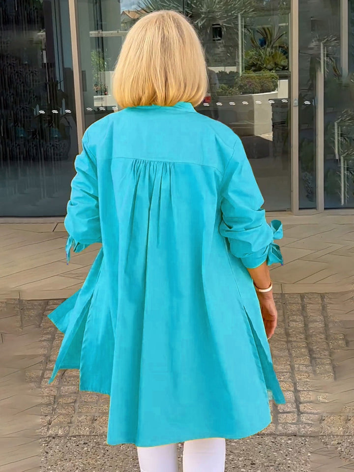 Liora™  |  Long Button-up Shirt Jacket