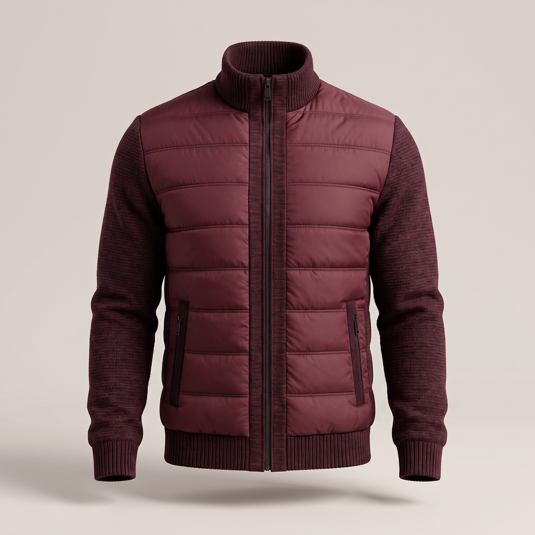 Daniel Stylish and Comfortable Fleece Puffer Jacket, view 5 - Elena Harper