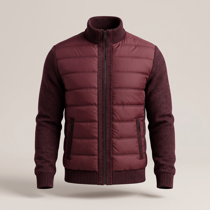 Daniel Stylish and Comfortable Fleece Puffer Jacket, view 5 - Elena Harper