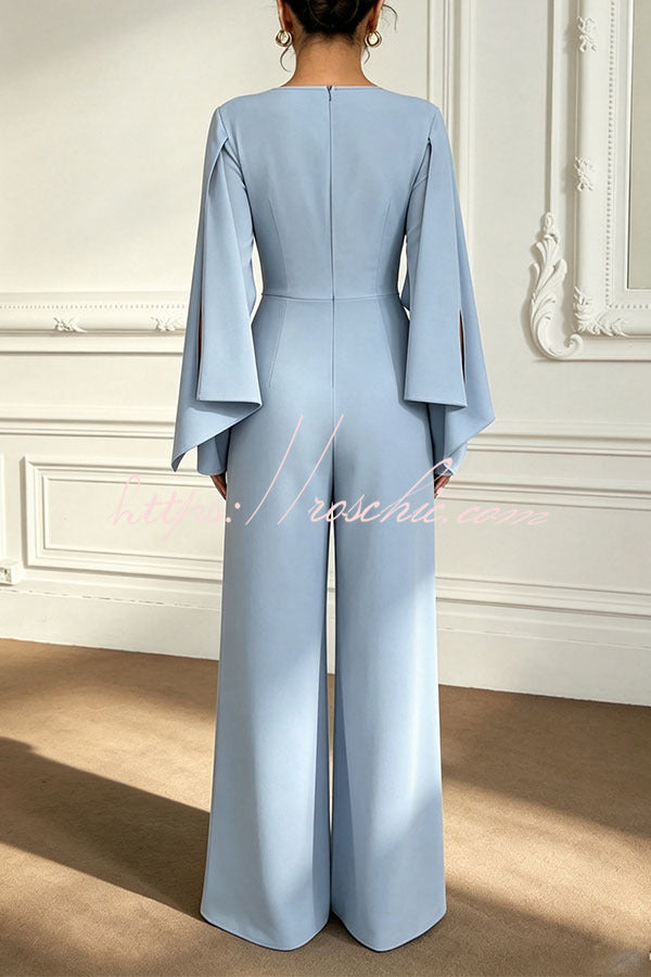 Modern Minimalist Chic Wide-Leg Jumpsuit