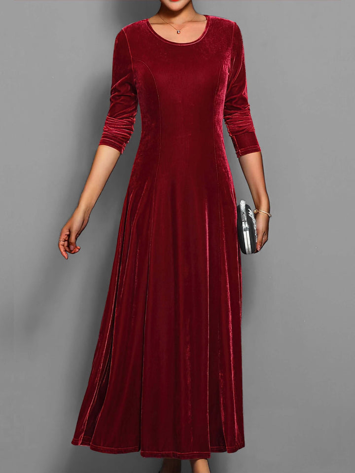 Women's Velvet Midi Dress - Elena Harper