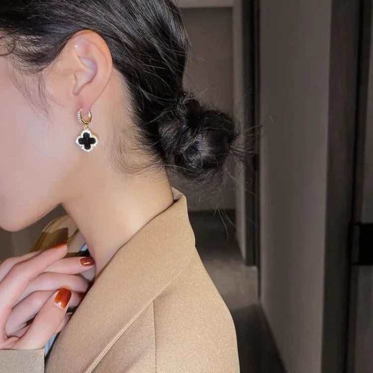 Women's Lucky Clover Leaf Earrings Elegant & Timeless, view 5 - Elena Harper