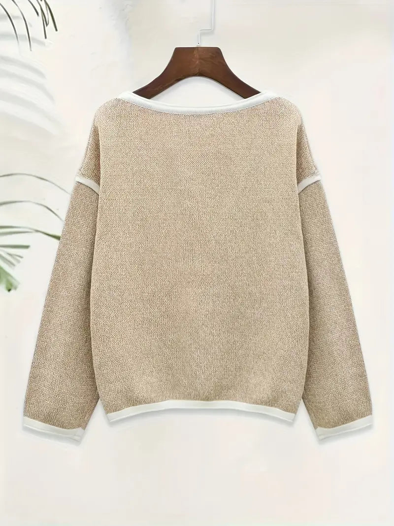 Giselda Crew Neck Knitted Sweater, view 8 - Elena Harper