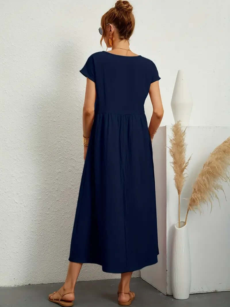 Summer Sleeveless Dress with Handbag - Elena Harper