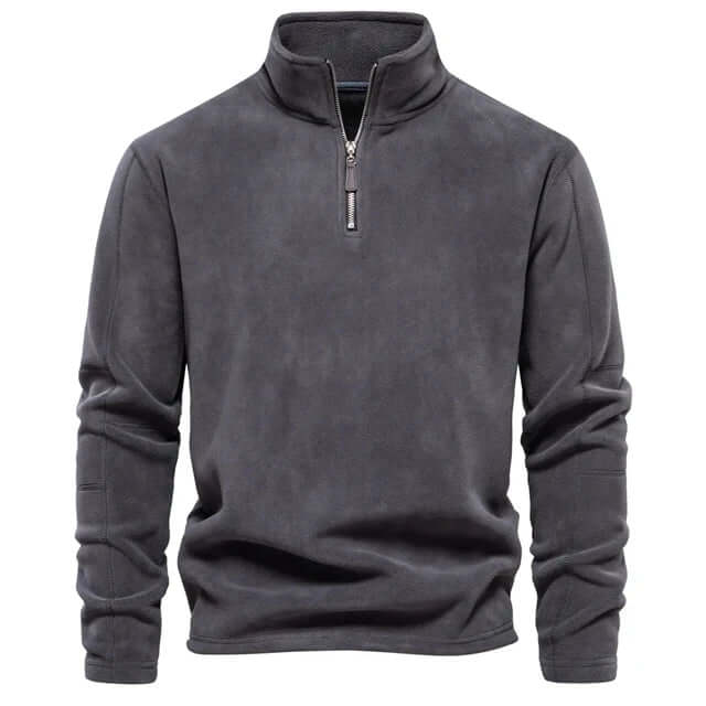 Men's Fleece Jacket with Stand-Up Collar