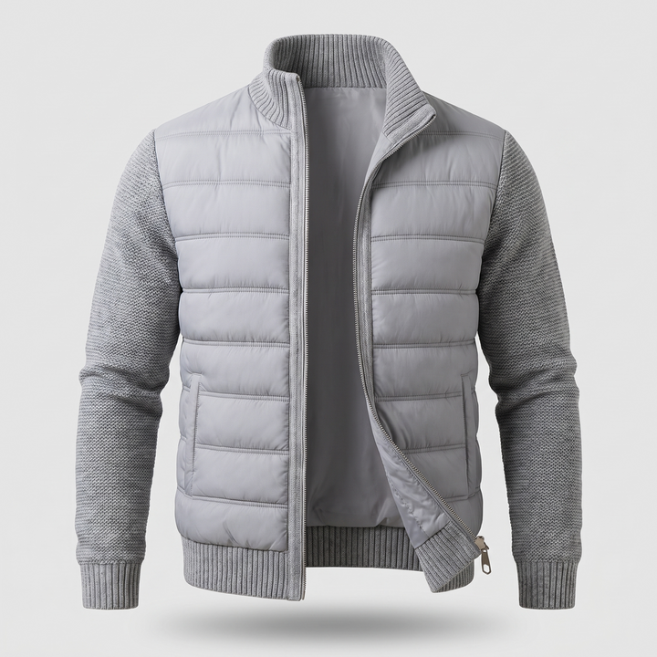 Daniel Stylish and Comfortable Fleece Puffer Jacket, view 3 - Elena Harper