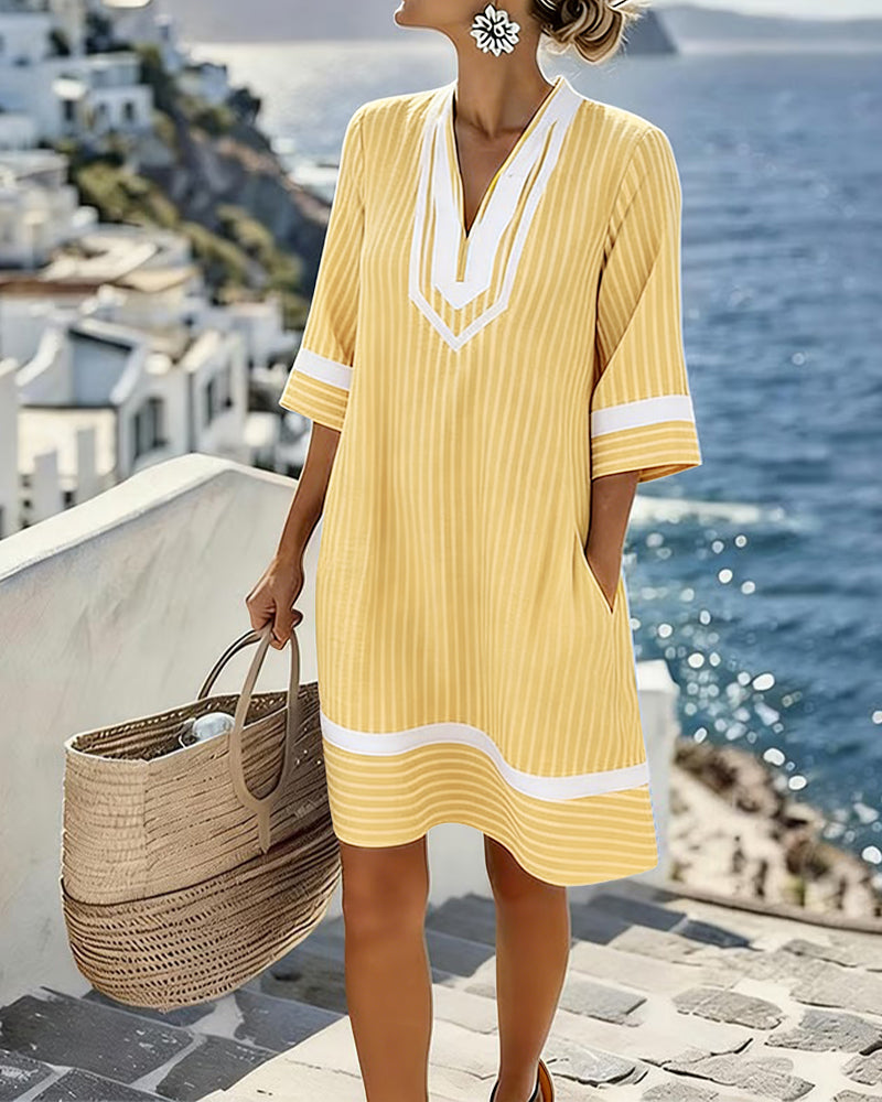 MINI STRIPED DRESS FOR WOMEN