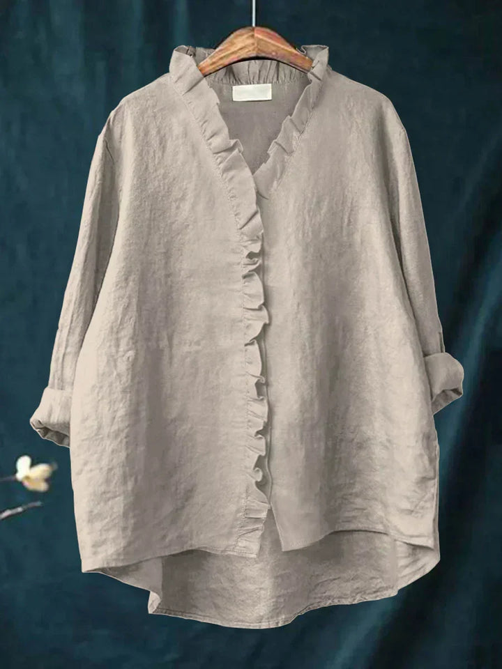Eliza | Casual Ruffle V-Neck Blouse