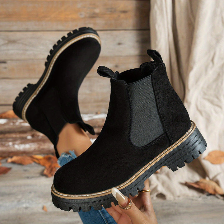 Yvonne Modern and Elegant Chelsea Platform Ankle Boots, view 4 - Elena Harper