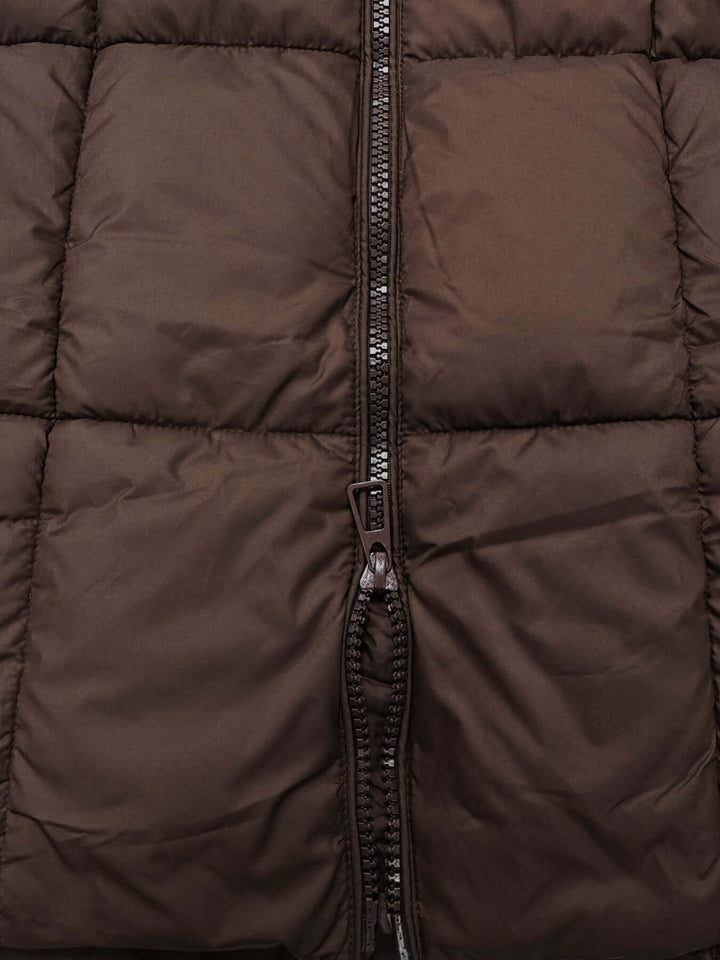 Women's Long Hooded Winter Puffer Coat, view 7 - Elena Harper