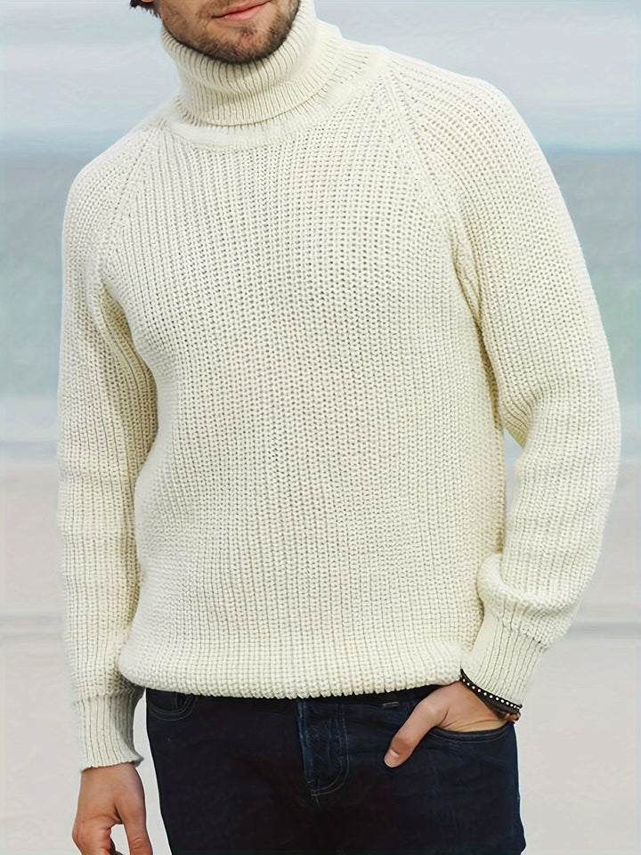 Alexander | Men's Warm Knit Sweater with Turtleneck for Winter