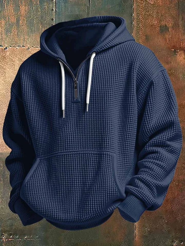 LAURENT MONACO | TEXTURED WAFFLE HOODIE FOR MEN