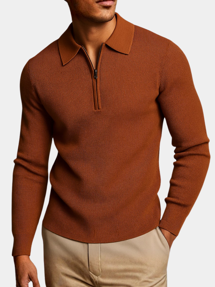 LAURENT MONACO | CLASSIC WAFFLE KNIT SWEATSHIRT FOR MEN