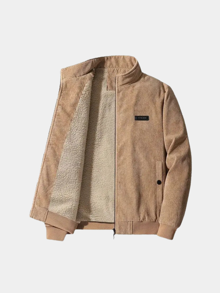LAURENT MONACO | FLEECE JACKET WITH CORDUROY FOR MEN