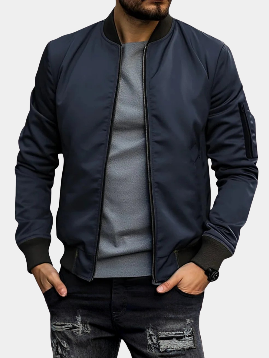 LAURENT MONACO | CLASSIC ZIP BOMBER JACKET FOR MEN