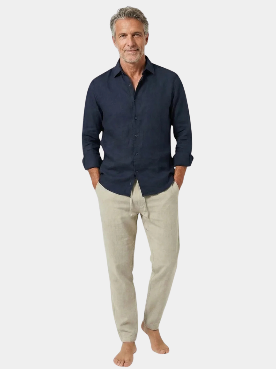 LAURENT MONACO | CLASSIC LINEN BEACH PANTS FOR MEN