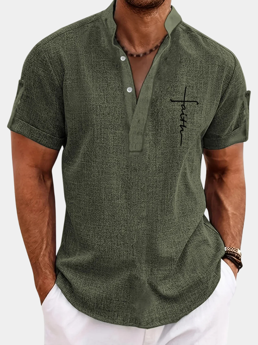 LAURENT MONACO | MEN'S HIGH COLLAR SHIRT