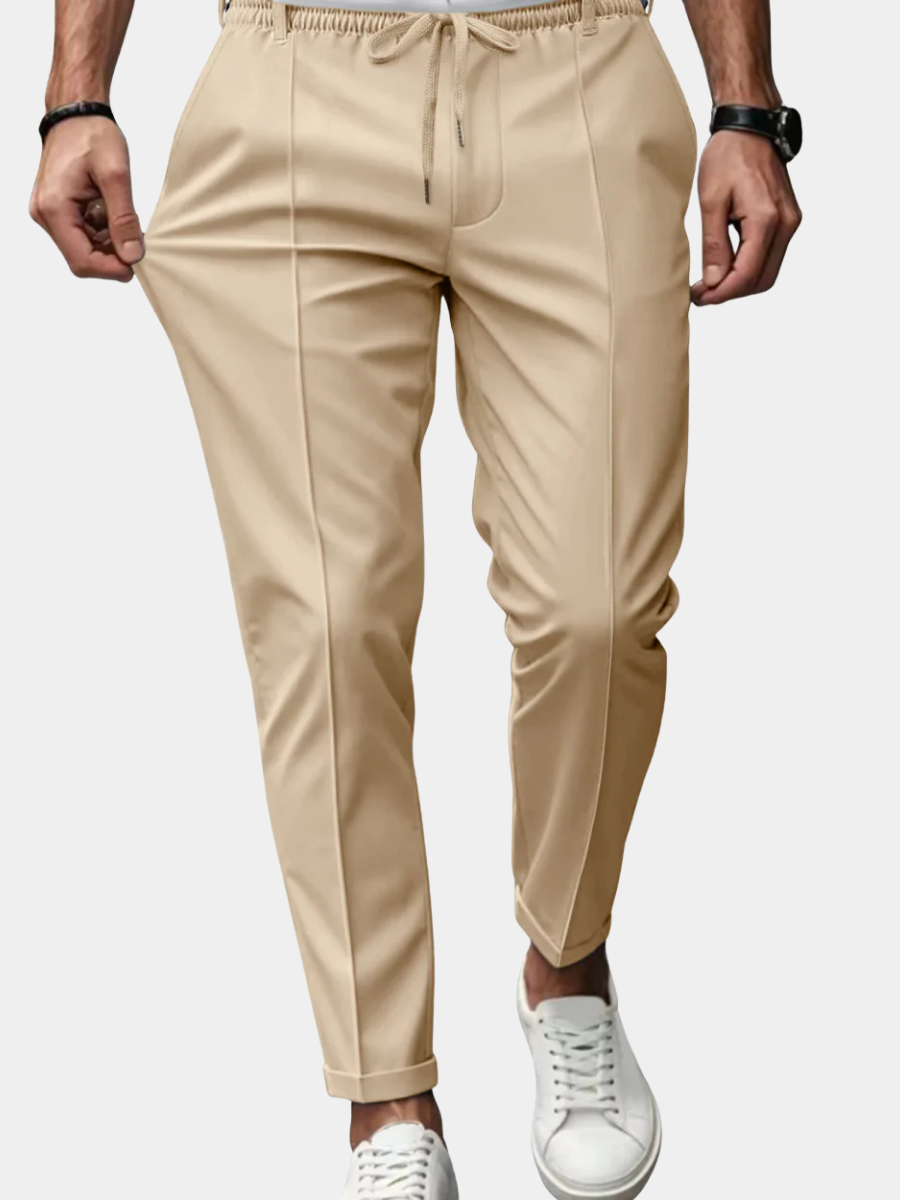 LAURENT MONACO | SLIM FIT CHINO PANTS WITH DRAWSTRING FOR MEN