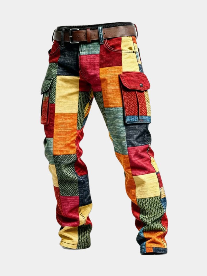 LAURENT MONACO | PATCHWORK CARGO PANTS FOR MEN