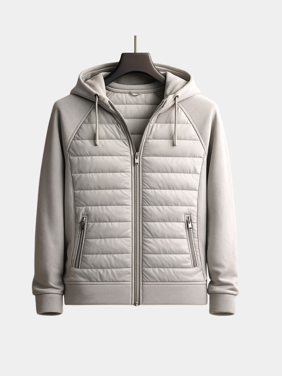 LAURENT MONACO | MEN'S QUILTED ZIP HOODIE