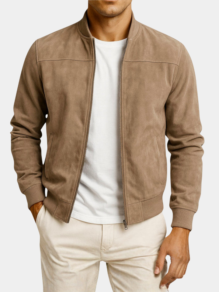 LAURENT MONACO | MEN'S SUEDE LEATHER BOMBER JACKET