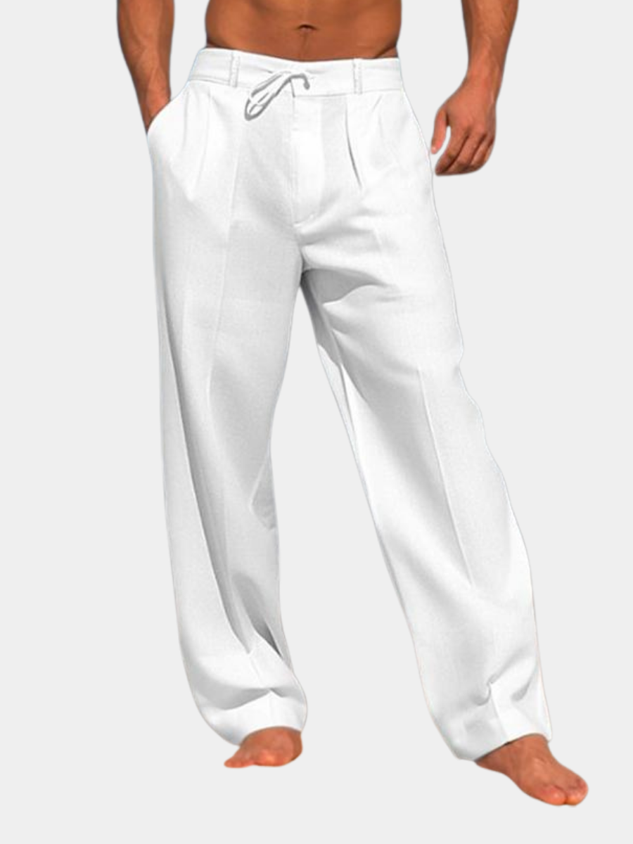 LAURENT MONACO | SOLID LINEN PANTS FOR MEN