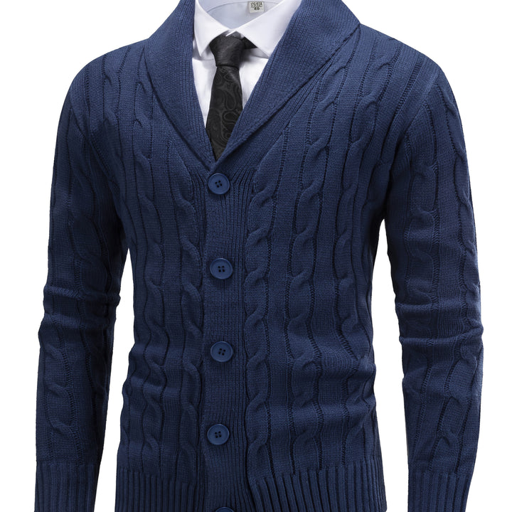 Walter | Shawl Collar Cable Knit Cardigan