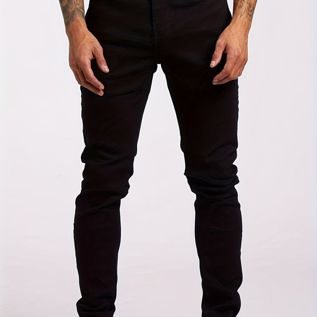 Men's Slim Fit Casual Stretch Jeans - Elena Harper
