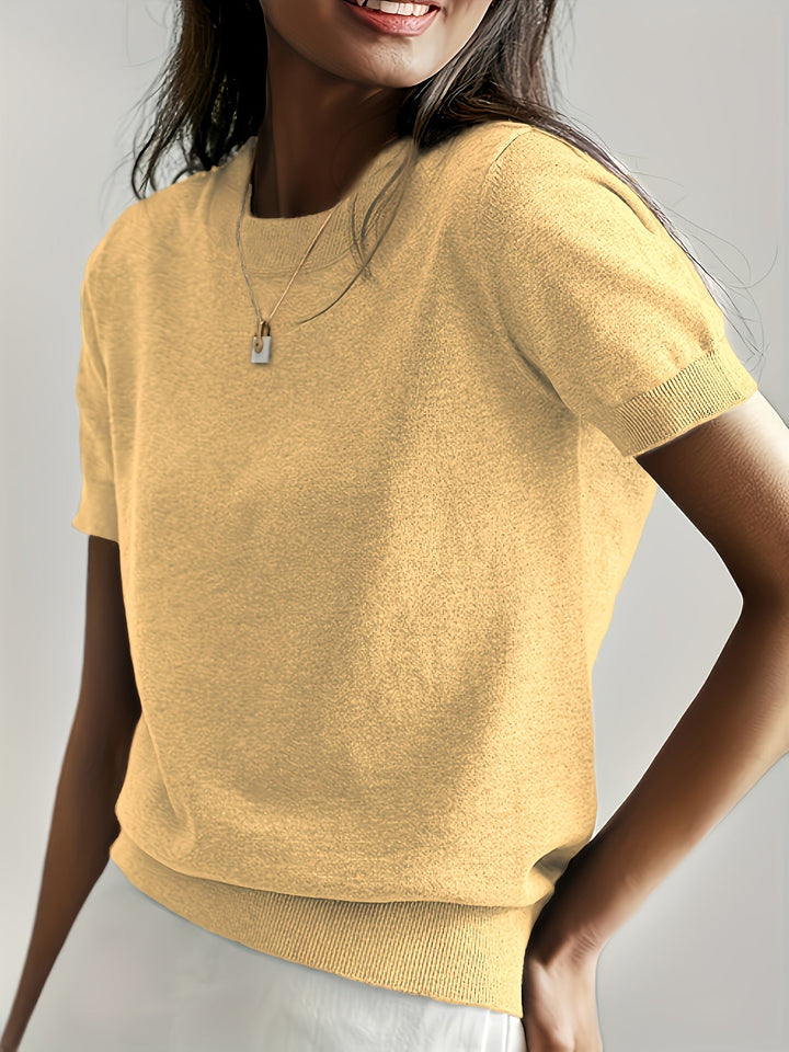 SUMMER SWEATER WITH SHORT SLEEVES FOR WOMEN