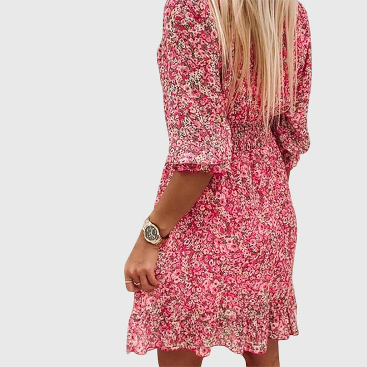 Elisa™  |  Floral Puff Sleeve Dress