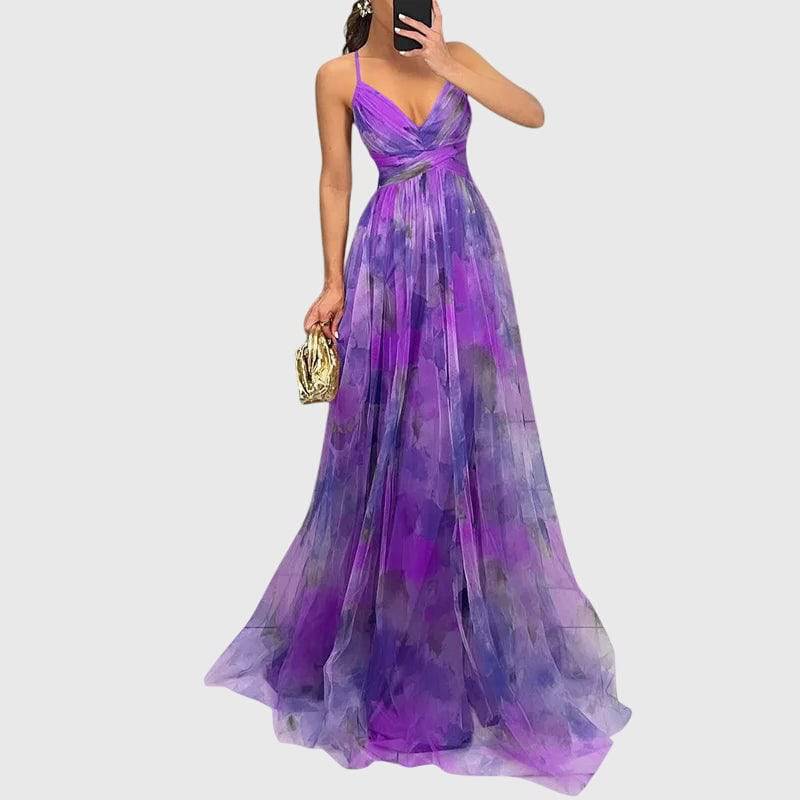 Emma & Rose Cape Town Giselle™ floral maxi dress featuring a flowing fabric and vibrant floral pattern.