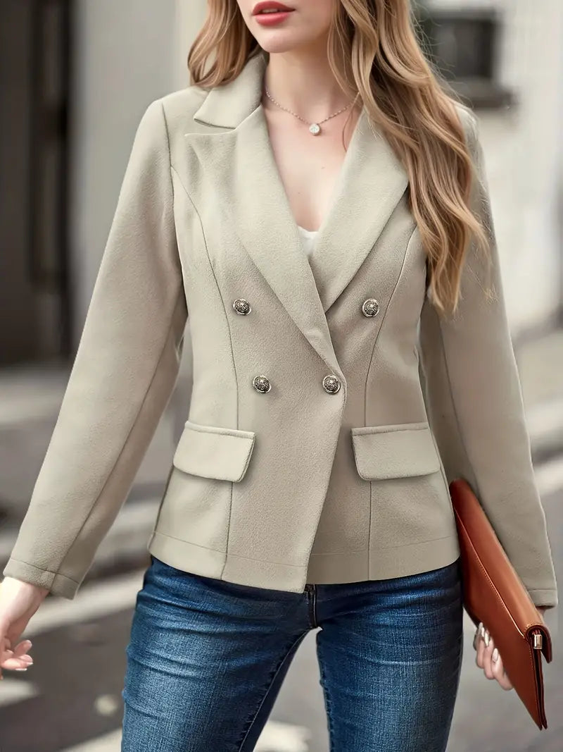 Sleek Double-Breasted Blazer Victoria, view 2 - Elena Harper