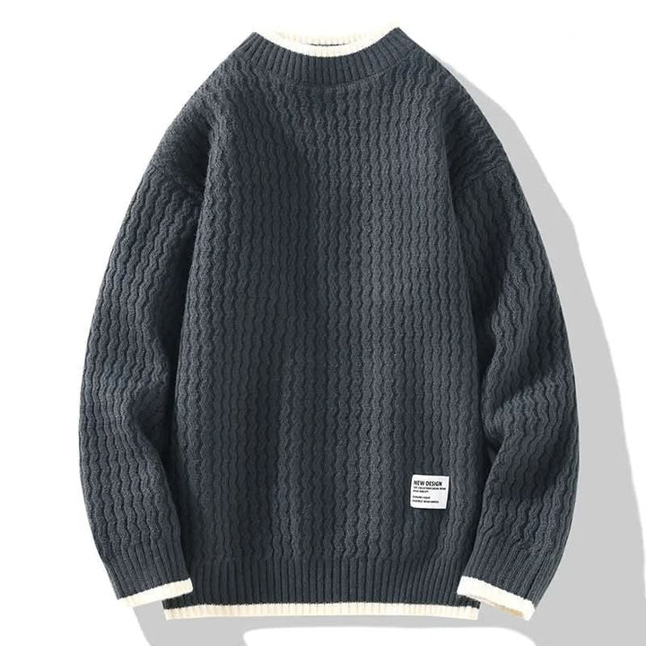 Gabriel | Premium Knitted Sweater Made of Merino Wool with Cable Knit