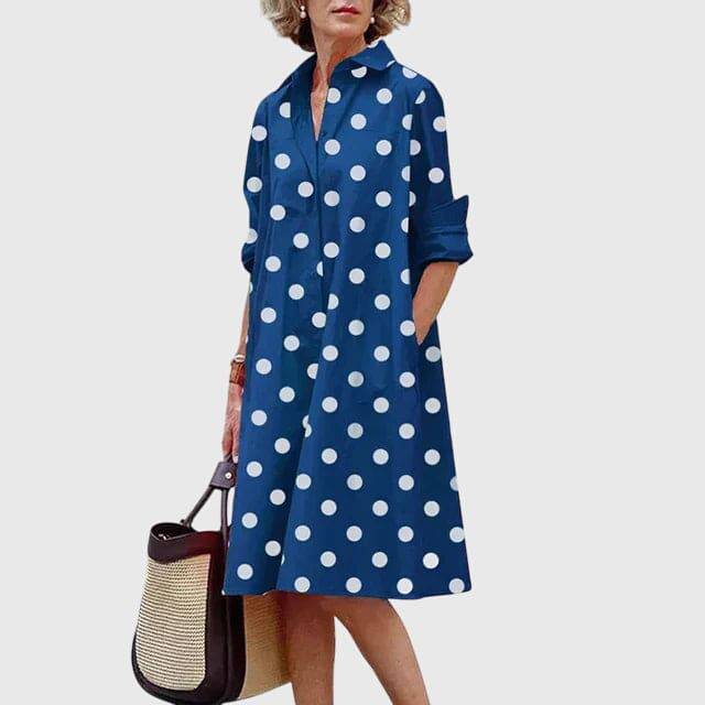 Emma & Rose Cape Town Paige™ elegant dress with practical pockets, shown with detailed close-up of pocket design and fabric texture.