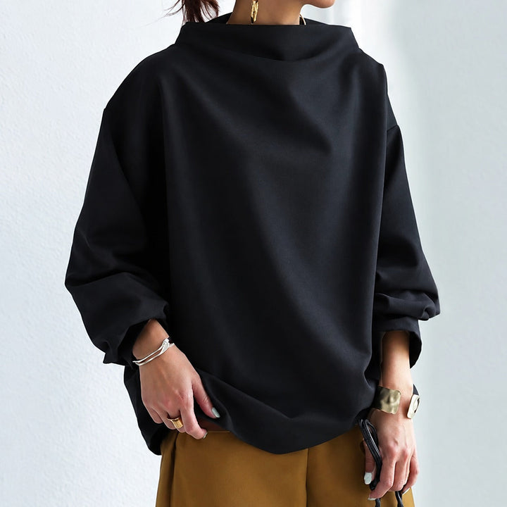 Eliana Elegant, loosely fitting turtleneck sweater, view 4 - Elena Harper