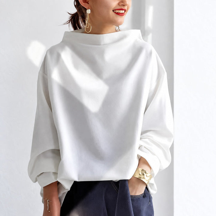 Eliana Elegant, loosely fitting turtleneck sweater, view 7 - Elena Harper