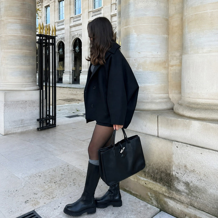Elena Oversized Double-Breasted Coat, view 7 - Elena Harper