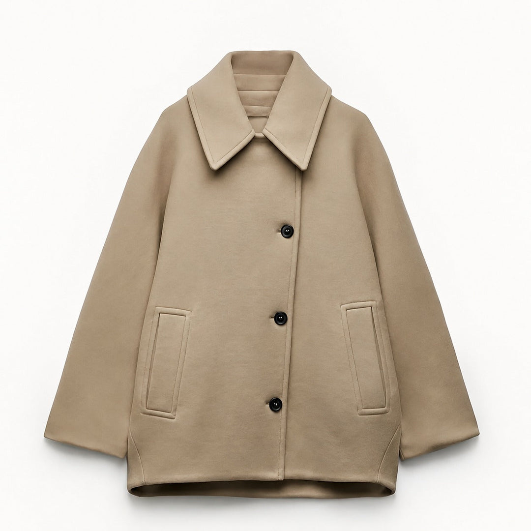 Elena Oversized Double-Breasted Coat, view 8 - Elena Harper