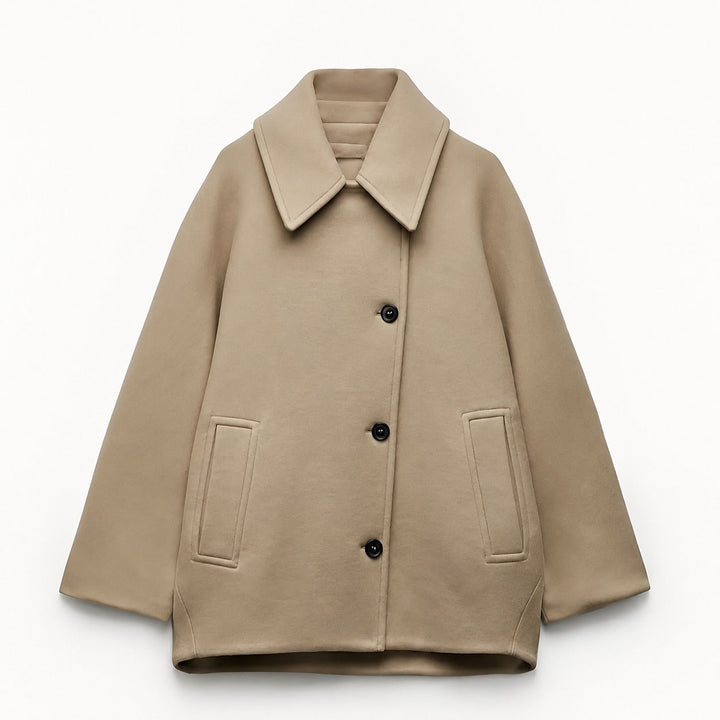 Elena Oversized Double-Breasted Coat, view 8 - Elena Harper