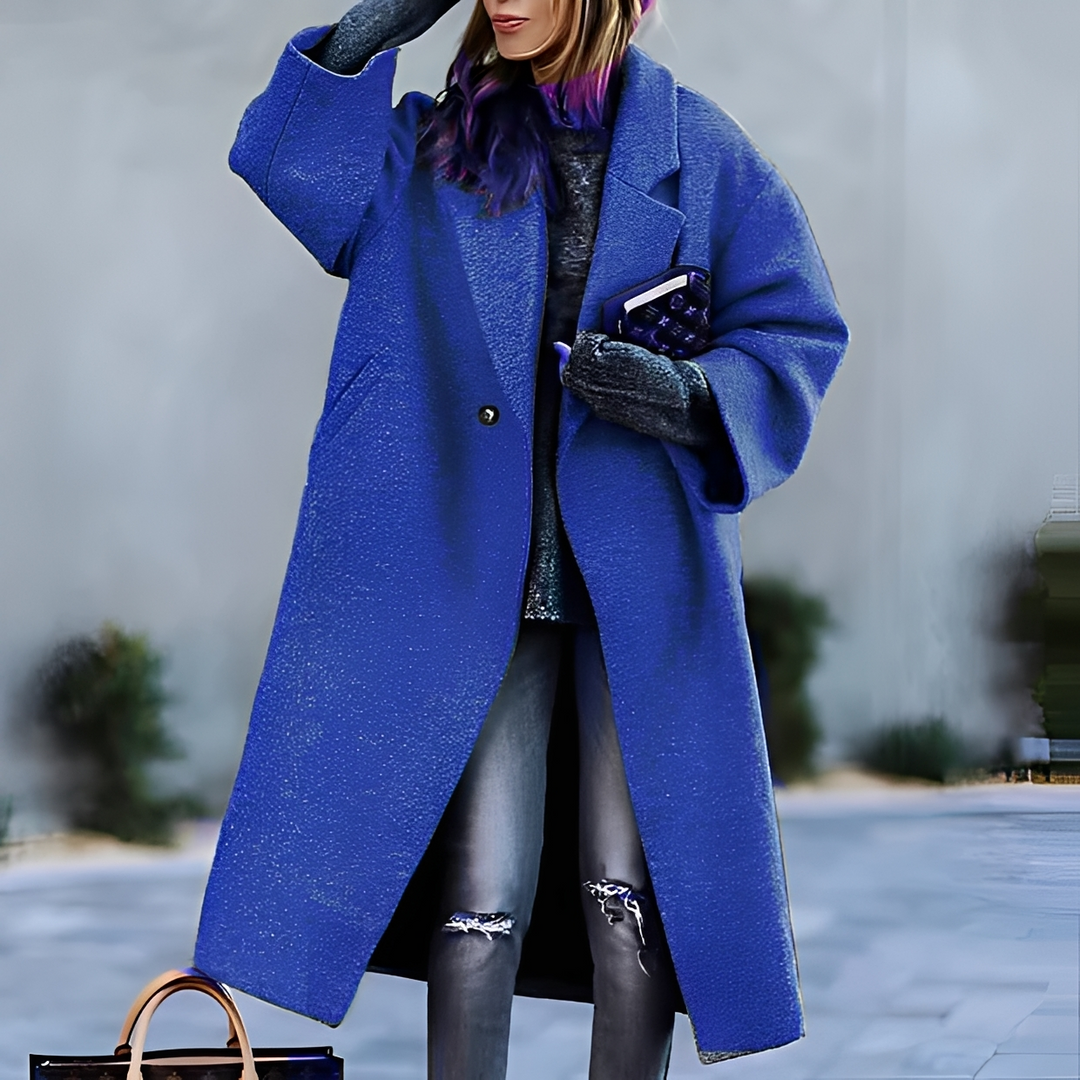 Britney Elegant and Cozy Coat, view 3 - Elena Harper