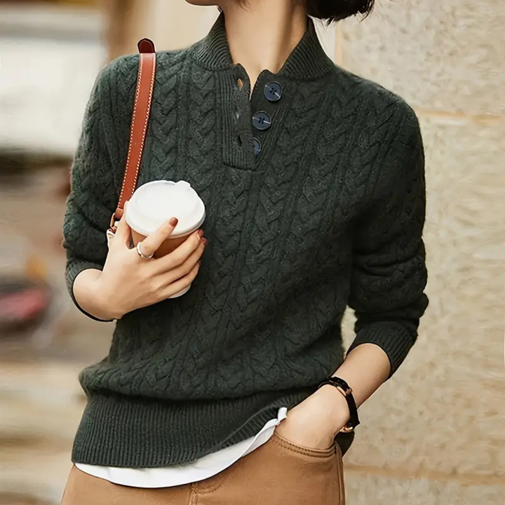 Agnes Elegant and Comfortable Turtleneck Sweater, view 5 - Elena Harper