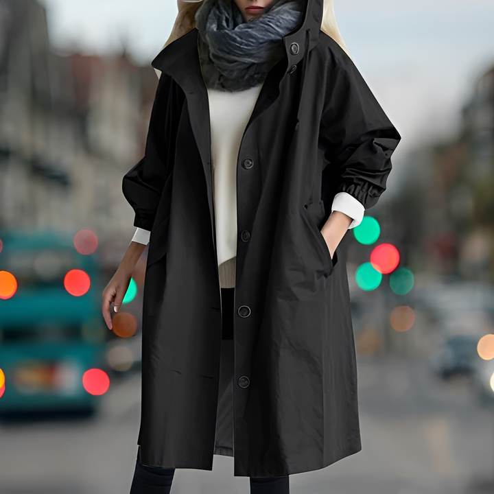 Bethany Durable Raincoat with Hood, view 3 - Elena Harper