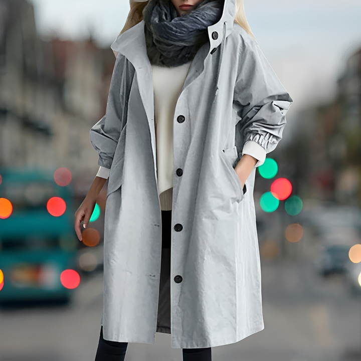 Bethany Durable Raincoat with Hood, view 4 - Elena Harper